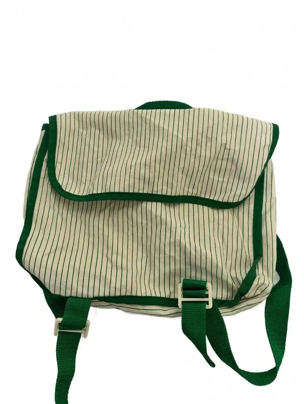 Vintage Cabbage Patch Kids Green Striped Canvas Backpack Coleco 1984